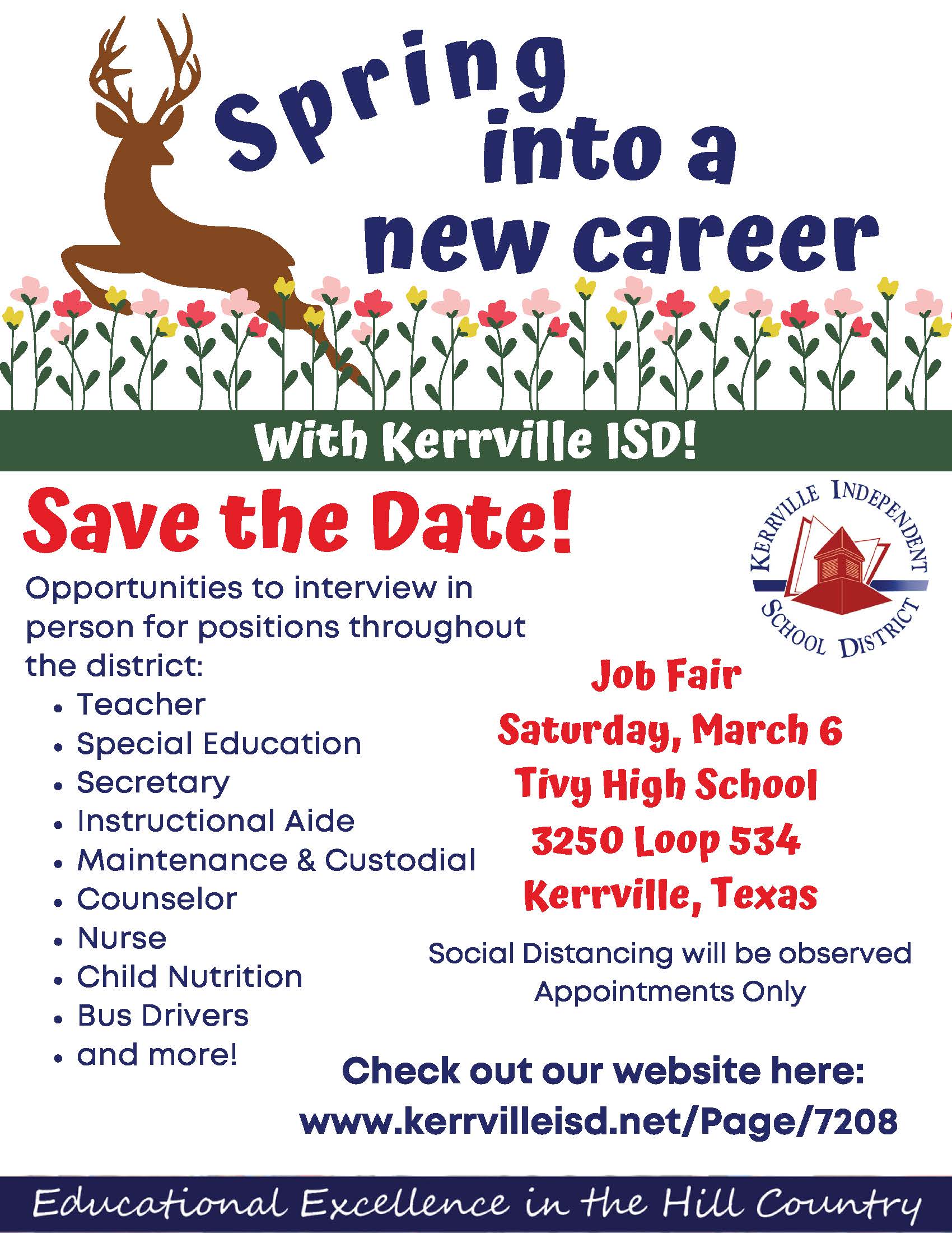 Teaching Job Fair Kerrville, ISD iteach Online Teacher Certification