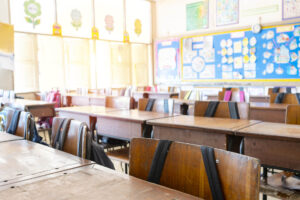 beautiful empty elementary classroom