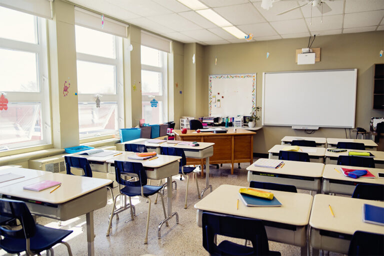 Empty Classroom Setup and Ready to Go
